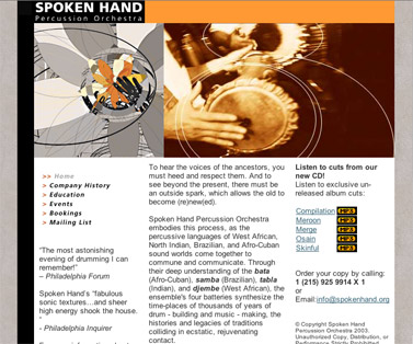 Spoken Hand Home Page